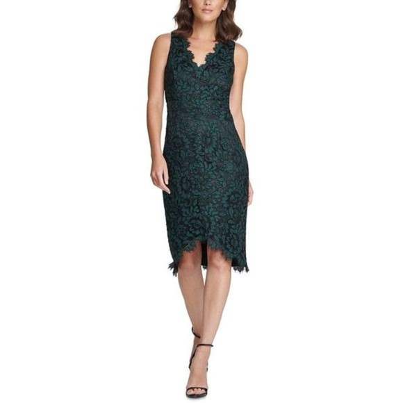 Eliza J Dresses & Skirts - Eliza J Green Lace Midi Dress